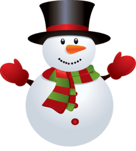 Snowman with a top hat on